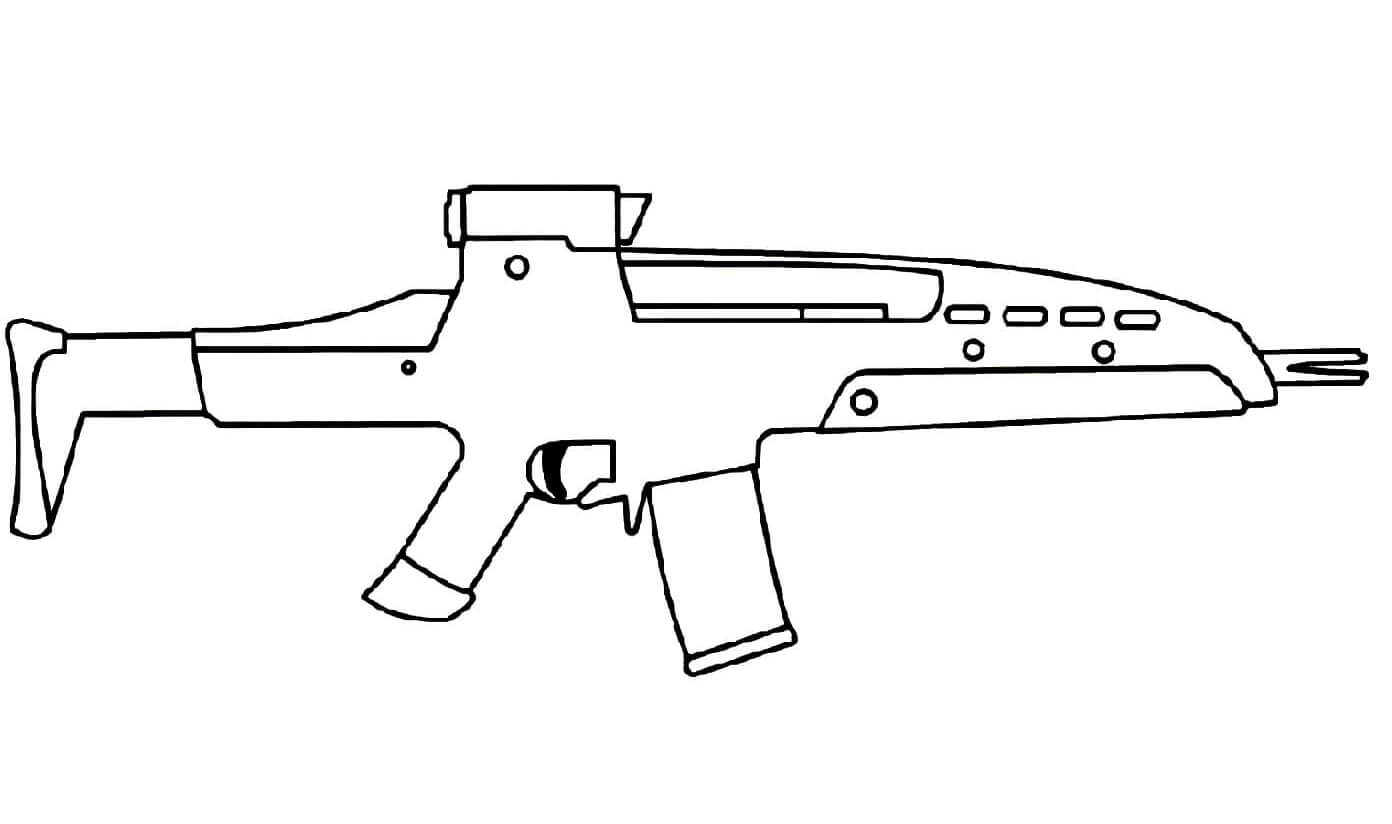 Coloriage free fire xm8