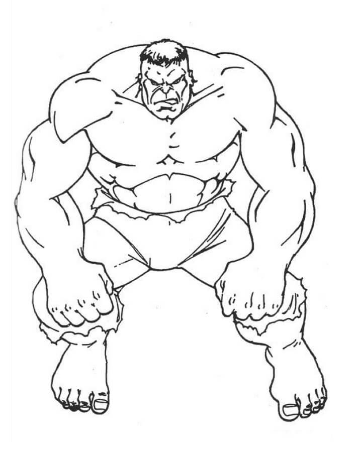 Coloriage génial hulk