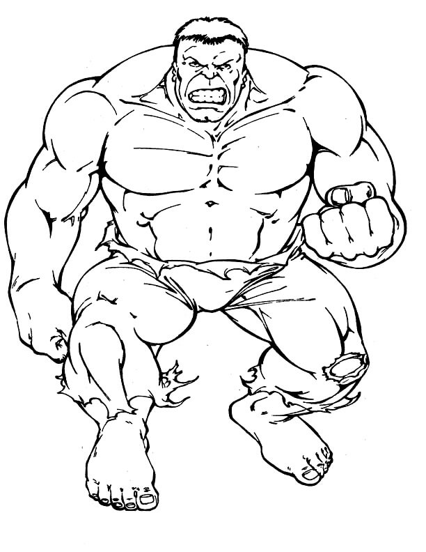 Coloriage hulk 1