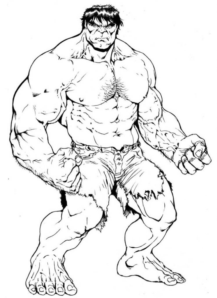 Coloriage hulk 4 à imprimer