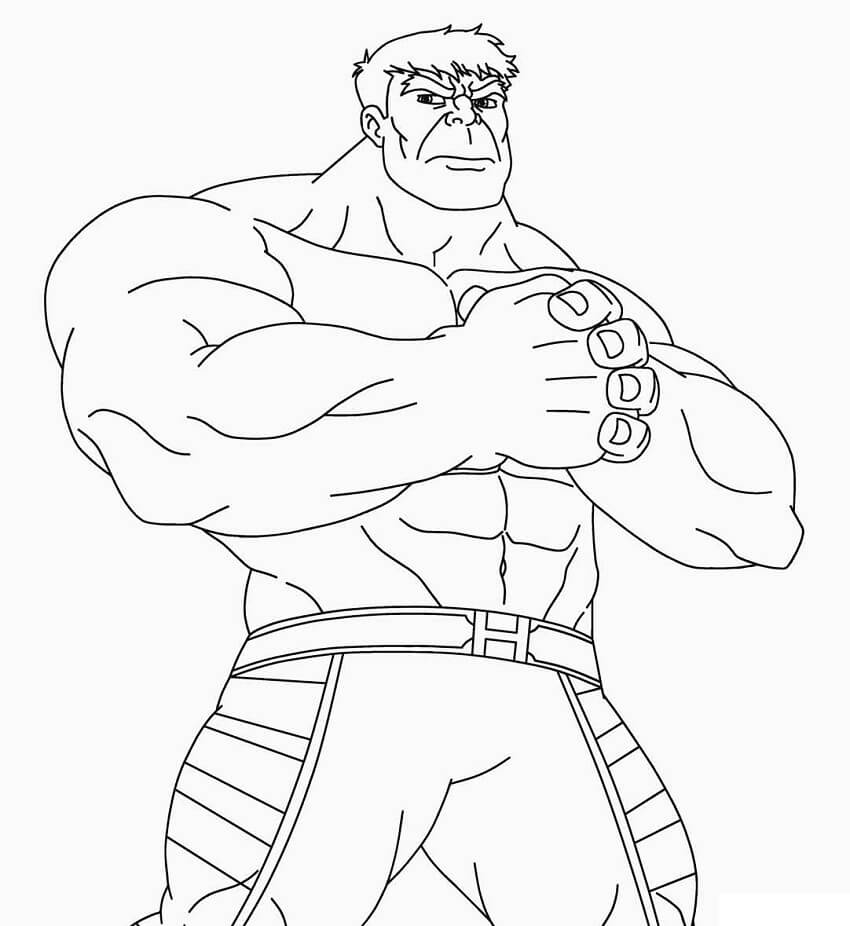 Coloriage hulk de marvel