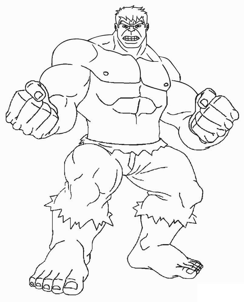 Coloriage hulk est très fort