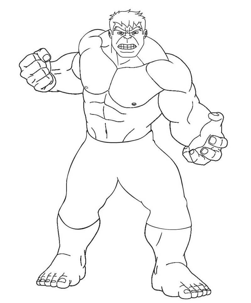 Coloriage incroyable hulk