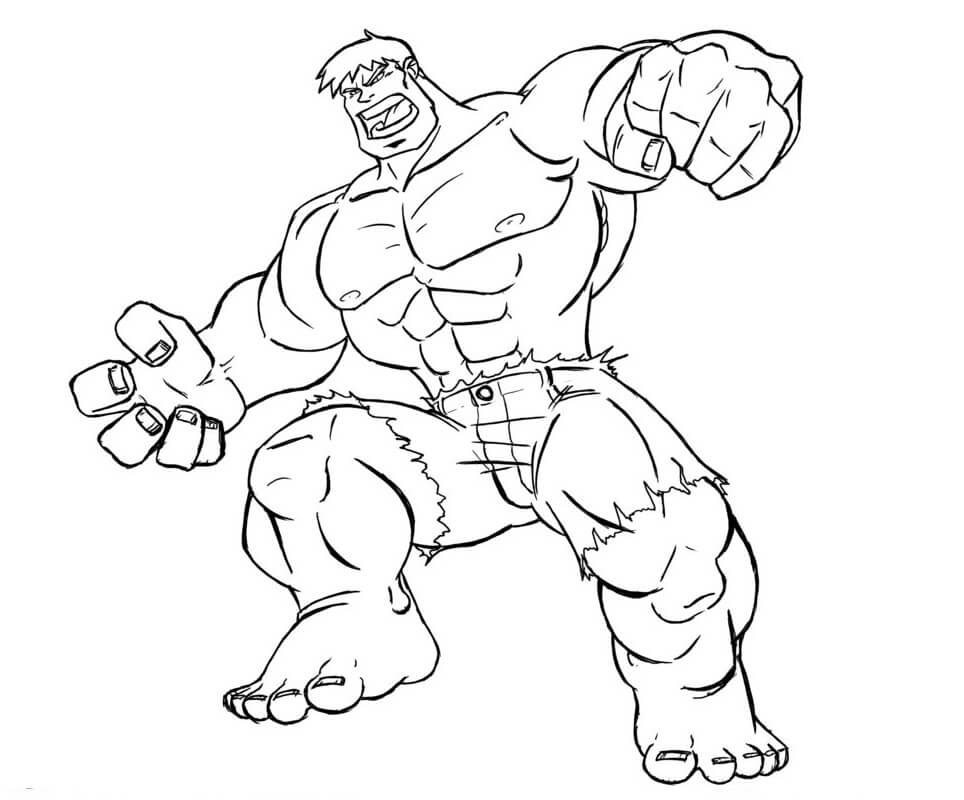 Coloriage l'incroyable hulk