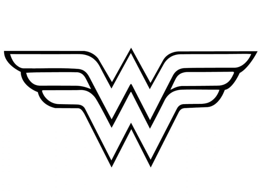 Coloriage logo wonder woman à imprimer