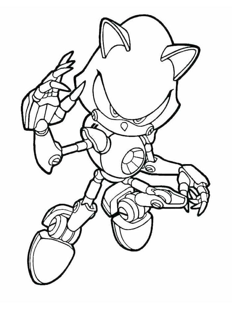 Coloriage metal sonic