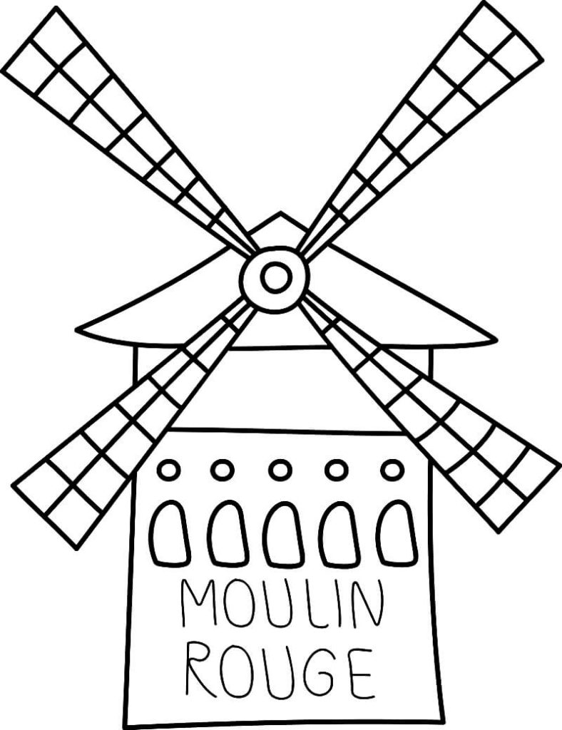 Coloriage moulin rouge 6 à imprimer