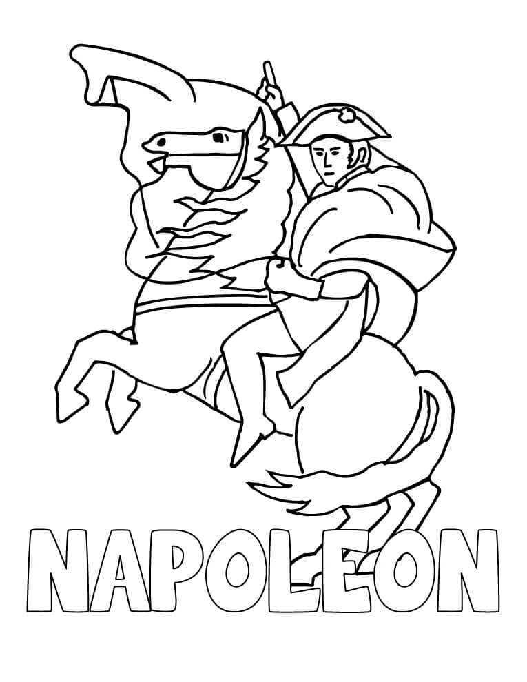 Coloriage napoléon Ier 2 à imprimer