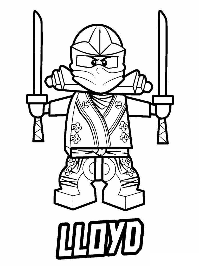 Coloriage ninjago lloyd