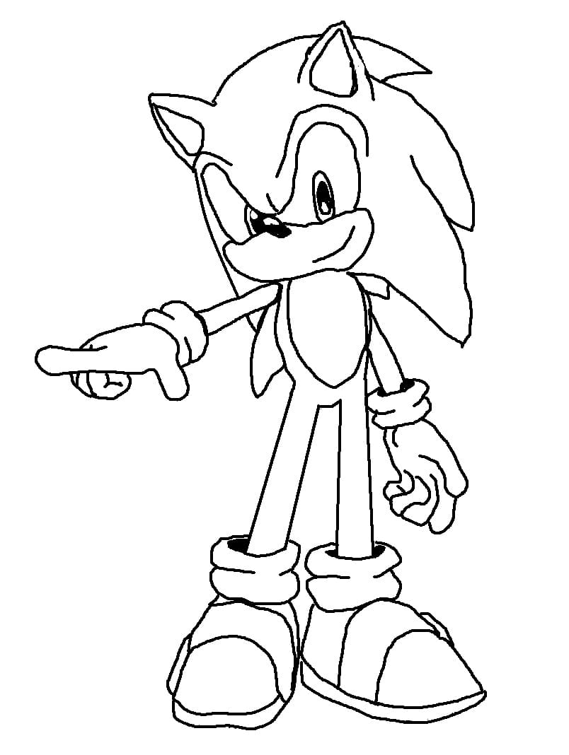 Coloriage sonic incroyable