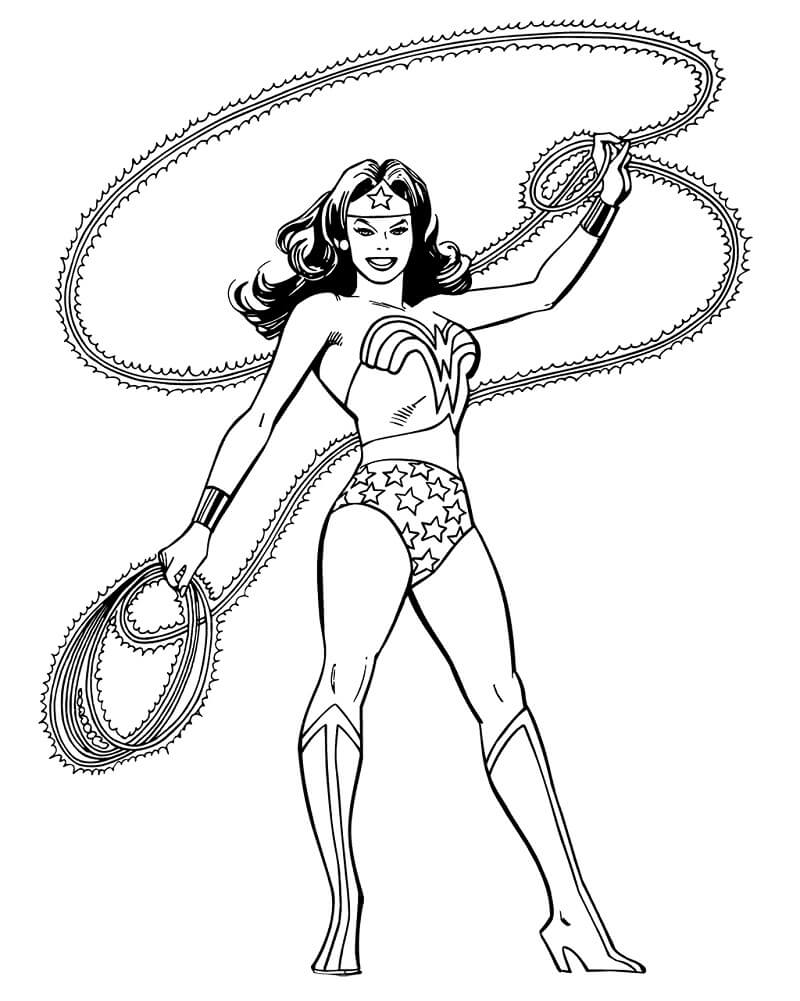 Coloriage wonder woman 5 à imprimer