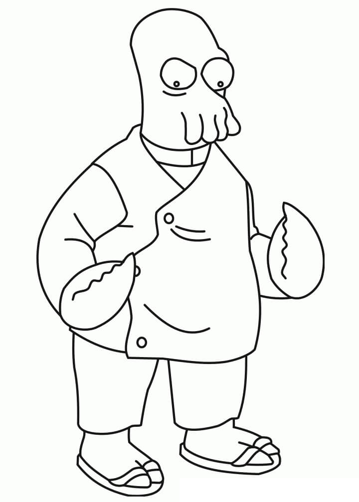 Coloriage zoidberg futurama