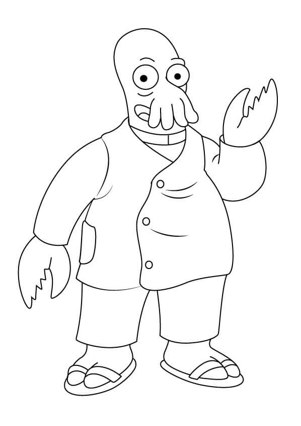 Coloriage zoidberg à imprimer