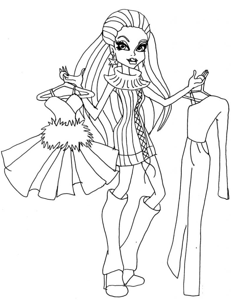 Coloriage abbey bominable monster high à imprimer