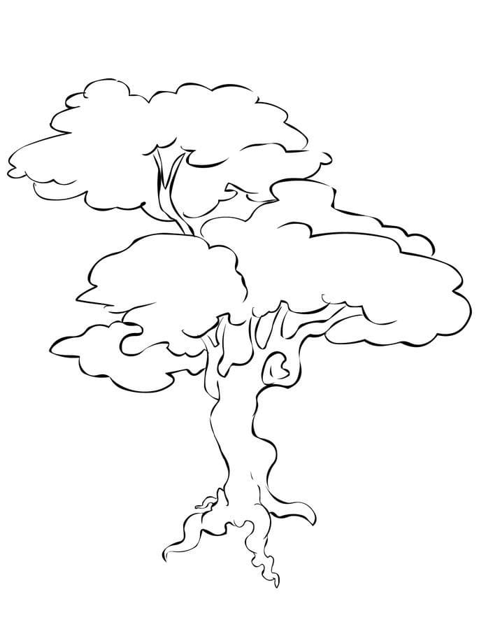 Coloriage arbre 10