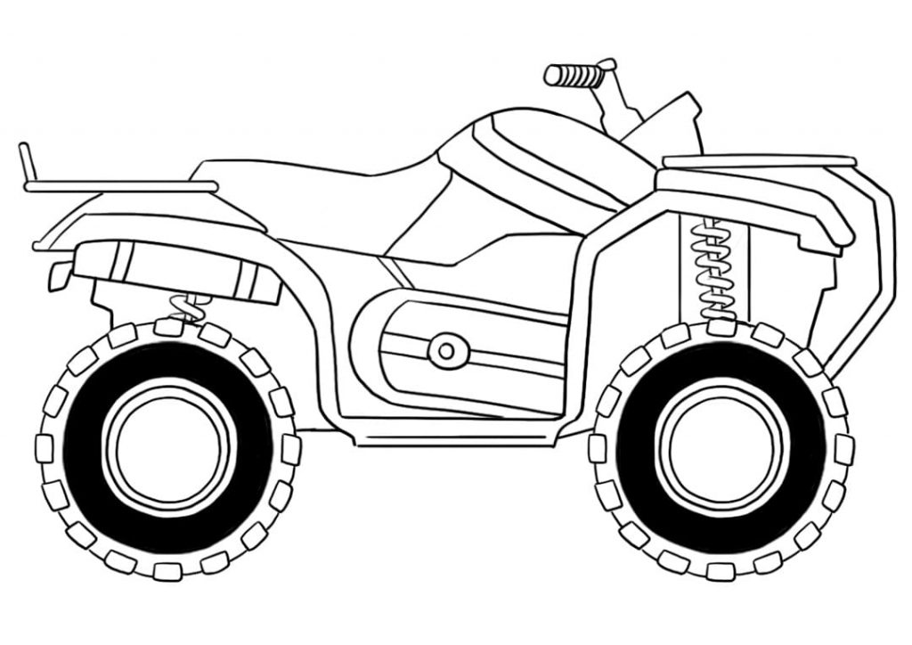 Coloriage atv quad 3 à imprimer