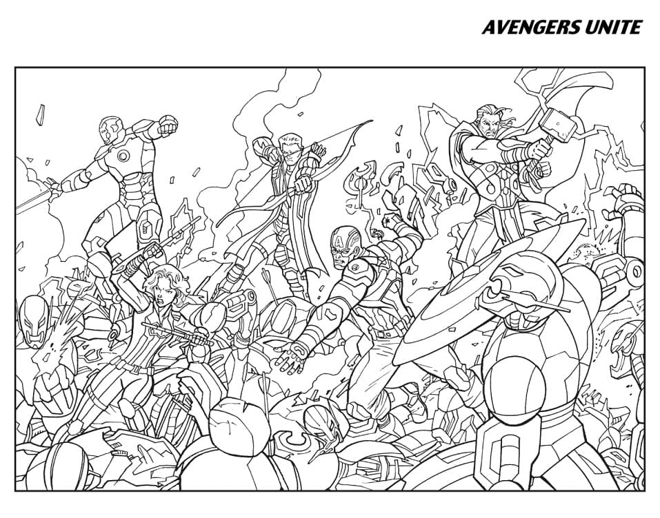 Coloriage avengers 5