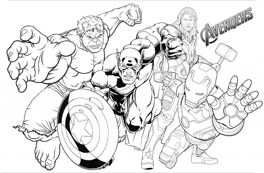 Coloriage avengers 9 à imprimer