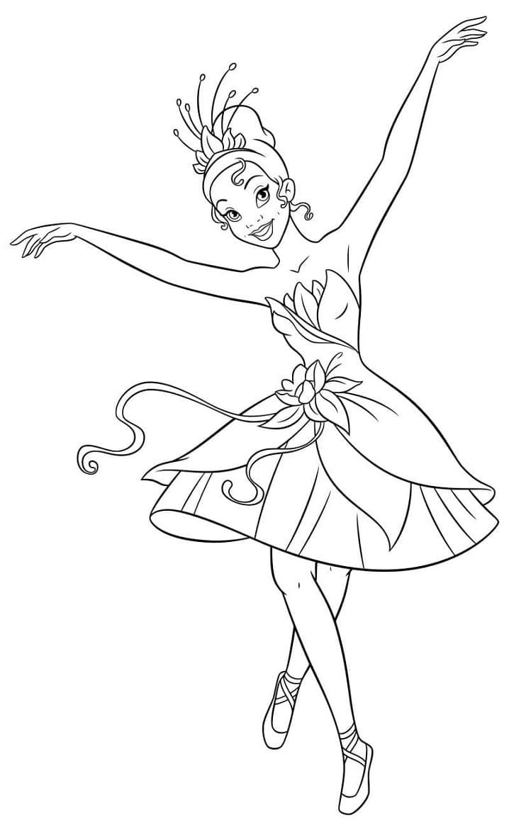 Coloriage ballerine danseuse à imprimer