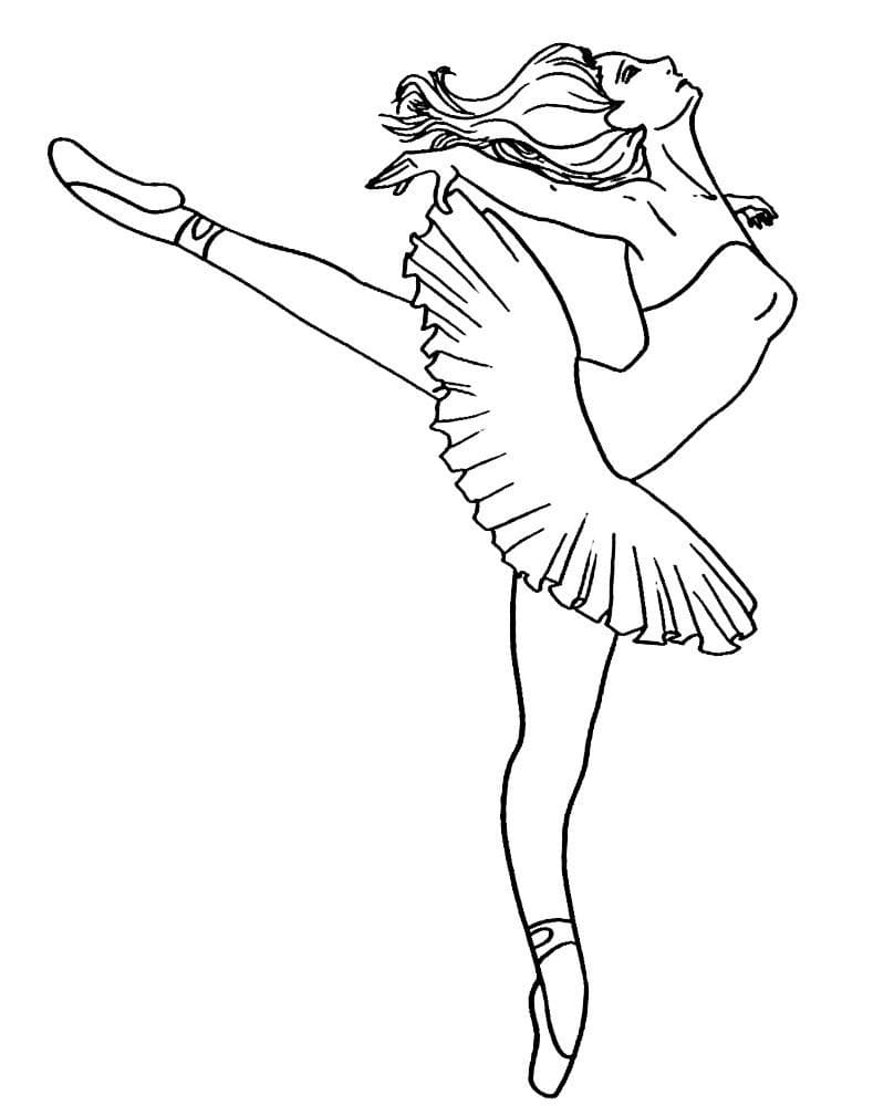 Coloriage barbie danseuse etoile à imprimer