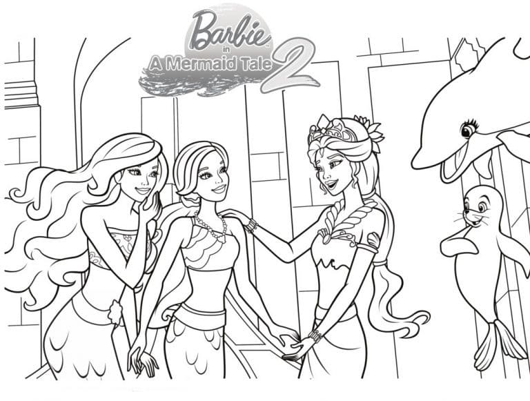 Coloriage barbie sirène 6