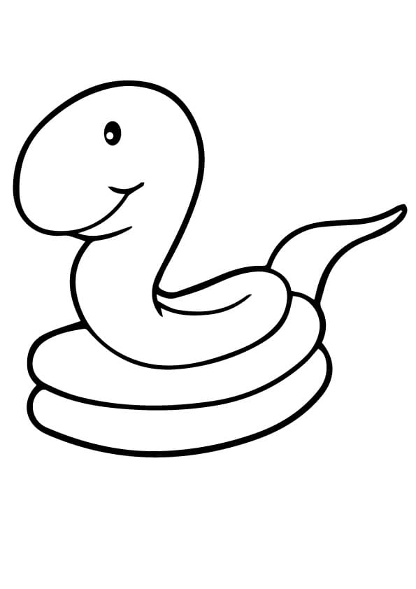 Coloriage bébé serpent