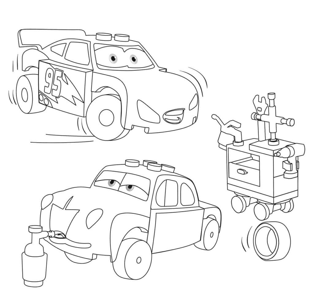Coloriage cars personnages 1 à imprimer