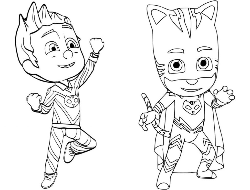 Coloriage catboy à imprimer