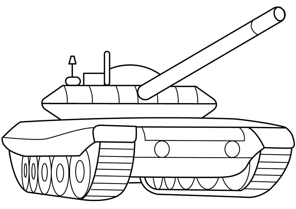 Coloriage char militaire 10