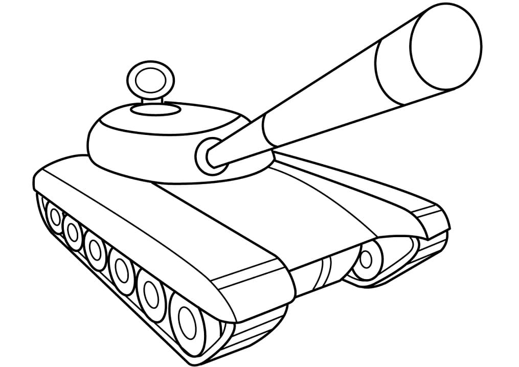 Coloriage char militaire 4