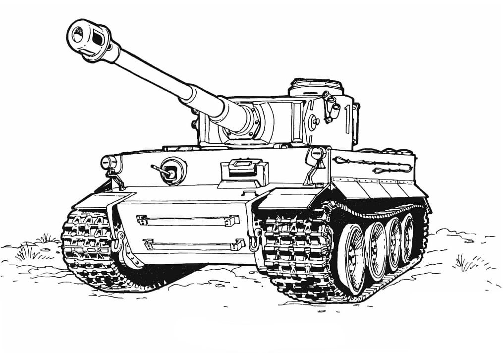 Coloriage char militaire 8 à imprimer