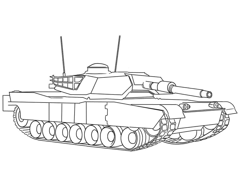 Coloriage char militaire 9 à imprimer