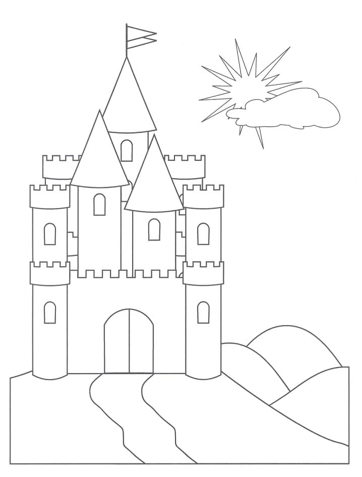 Coloriage château 1 à imprimer