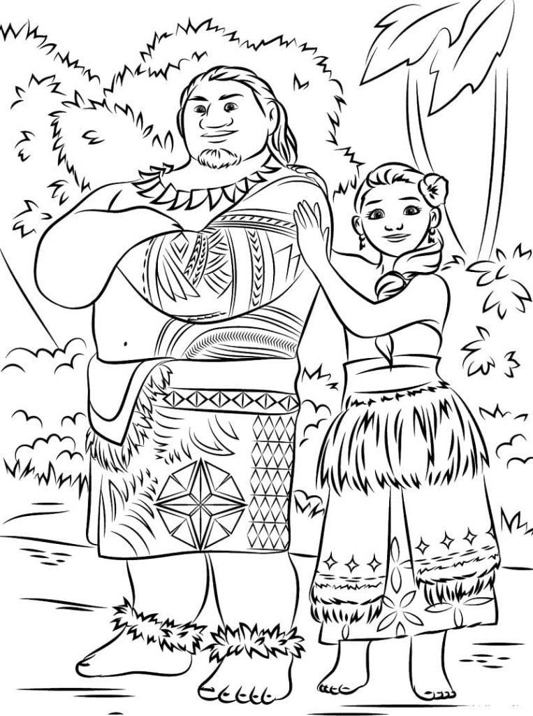 Coloriage chef tui et sina à imprimer