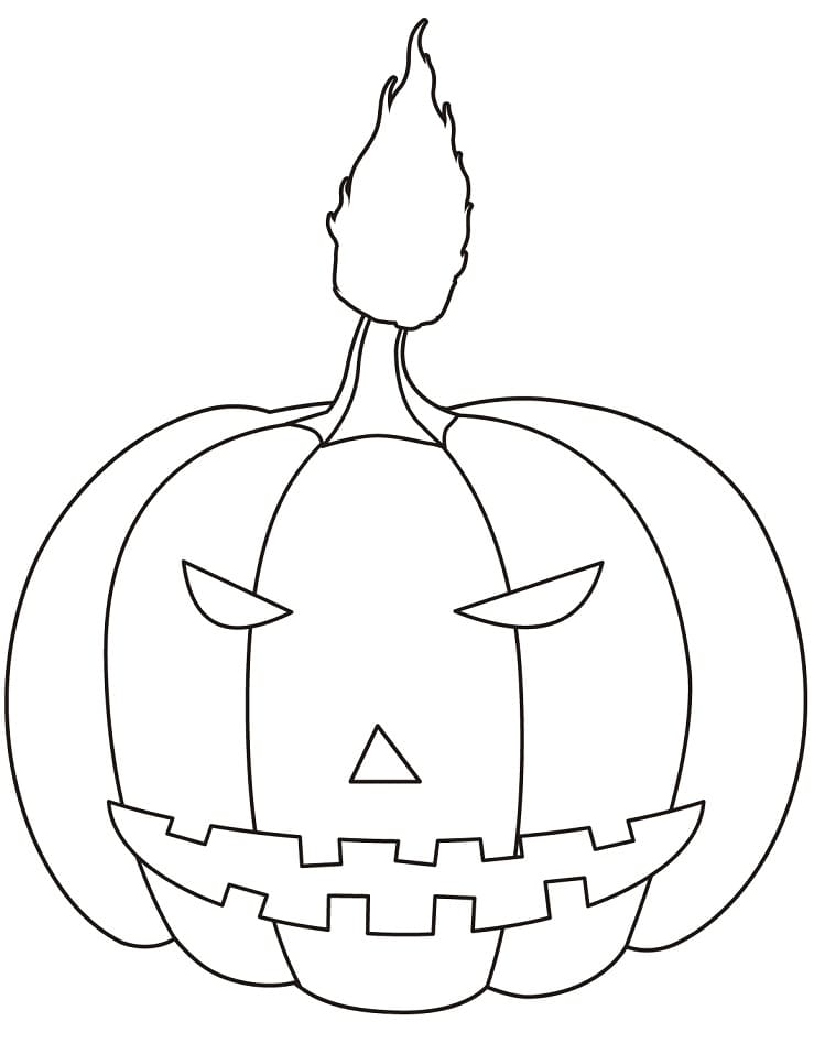 Coloriage citrouille d'halloween 6