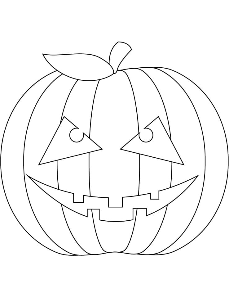 Coloriage citrouille d'halloween 8