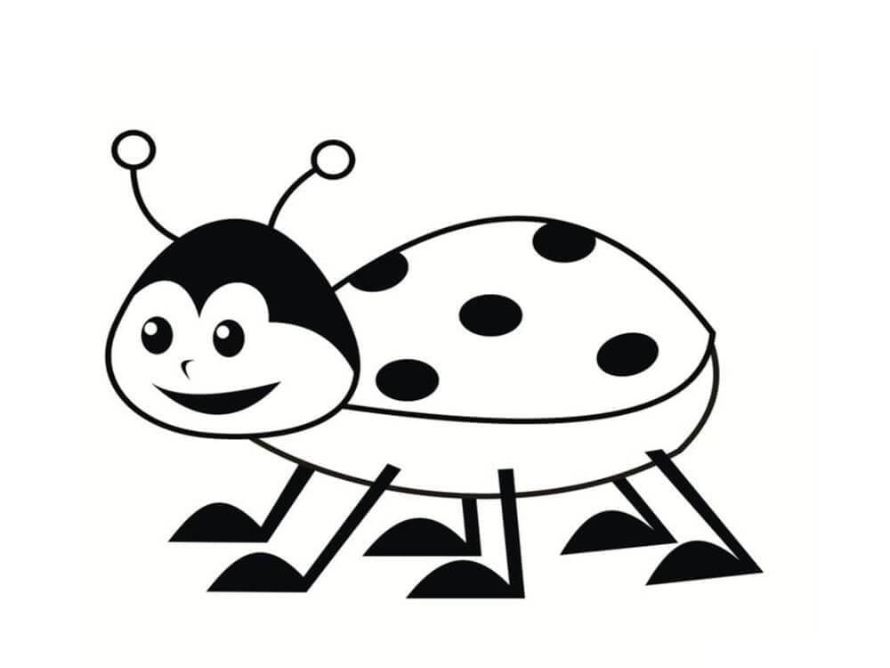 Coloriage coccinelle pour enfants maternelle à imprimer