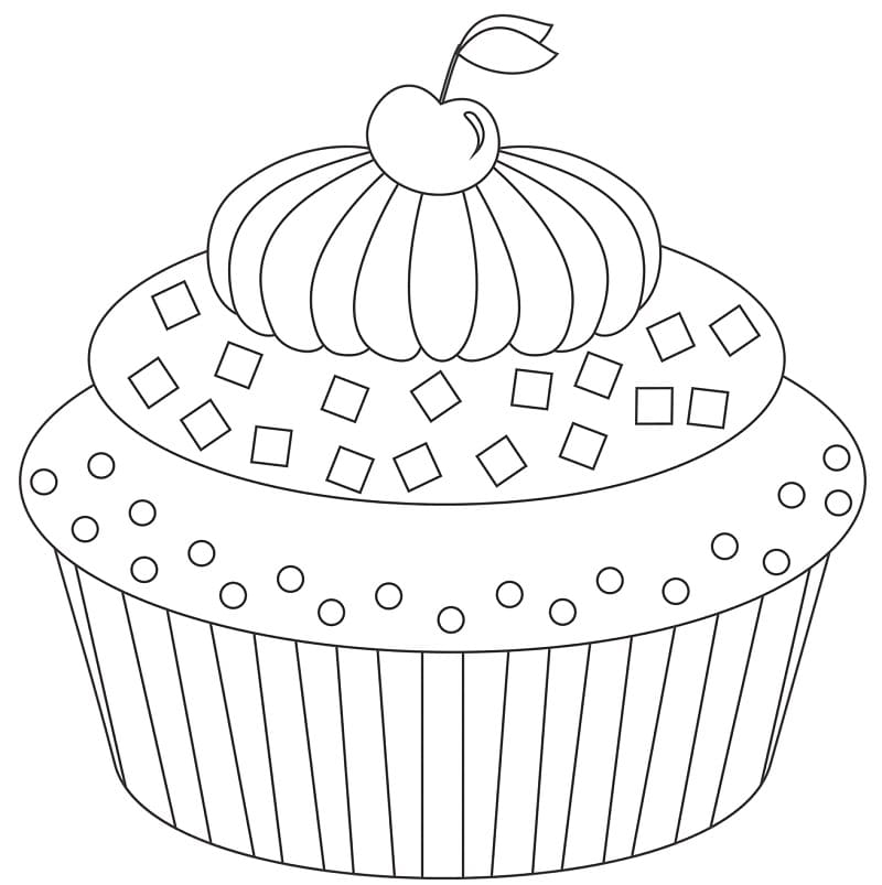 Coloriage cupcake 13