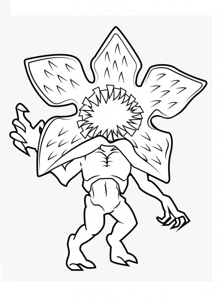 Coloriage demogorgon stranger things à imprimer