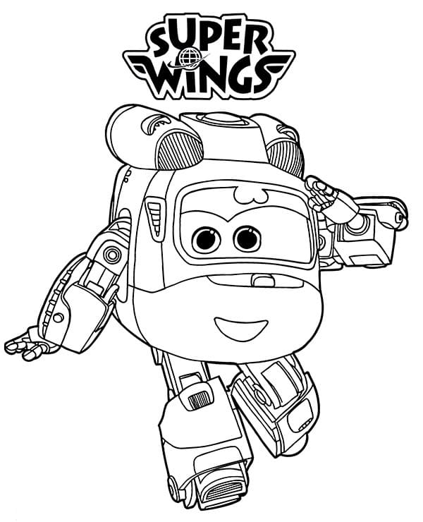 Coloriage dizzy de super wings