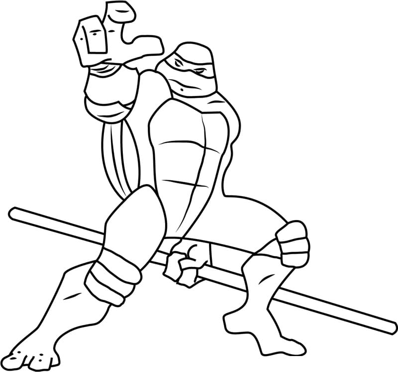 Coloriage donatello de tortues ninja 1 à imprimer