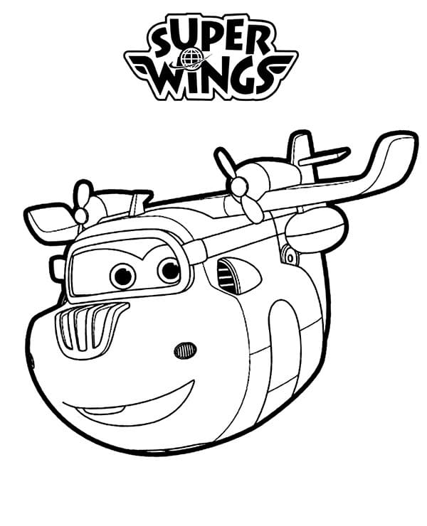 Coloriage donnie super wings