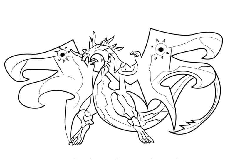 Coloriage Dragonoïde Infini Bakugan à imprimer
