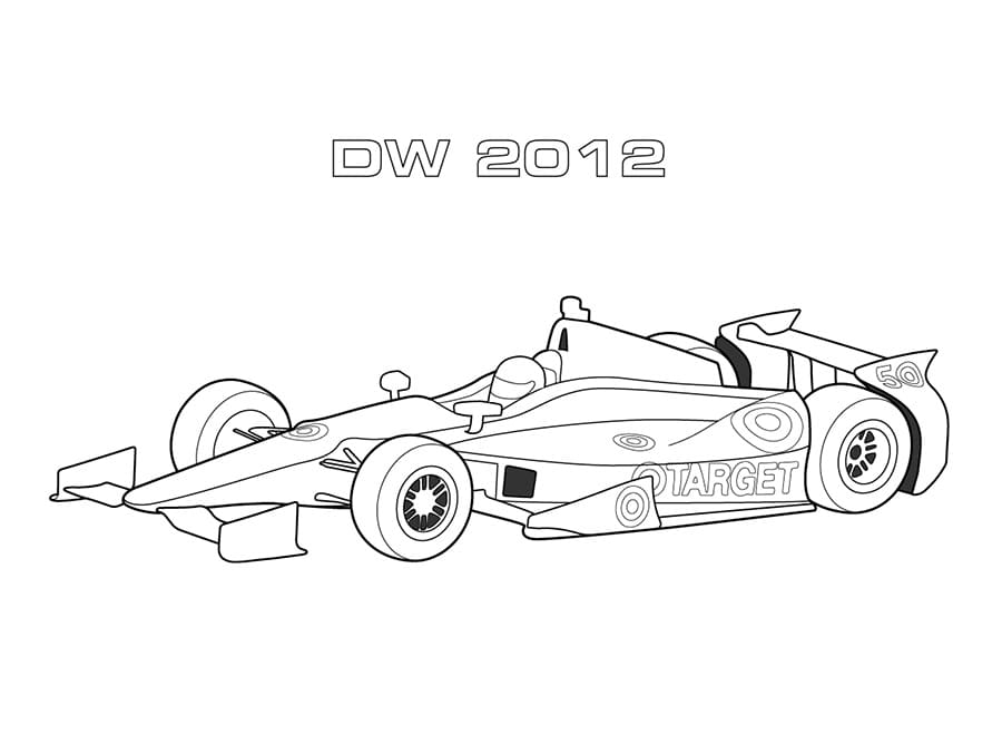 Coloriage dw 2012 voiture de course à imprimer
