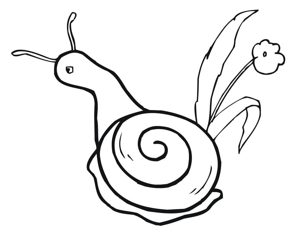 Coloriage escargot 1 à imprimer