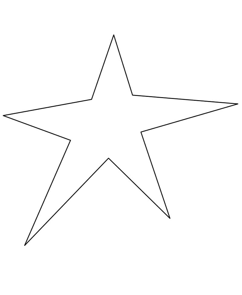 Coloriage étoile simple à imprimer