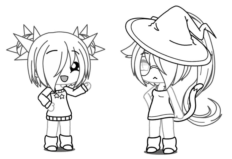 Coloriage gacha life 3 à imprimer