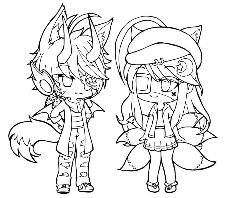 Coloriage gacha life 4