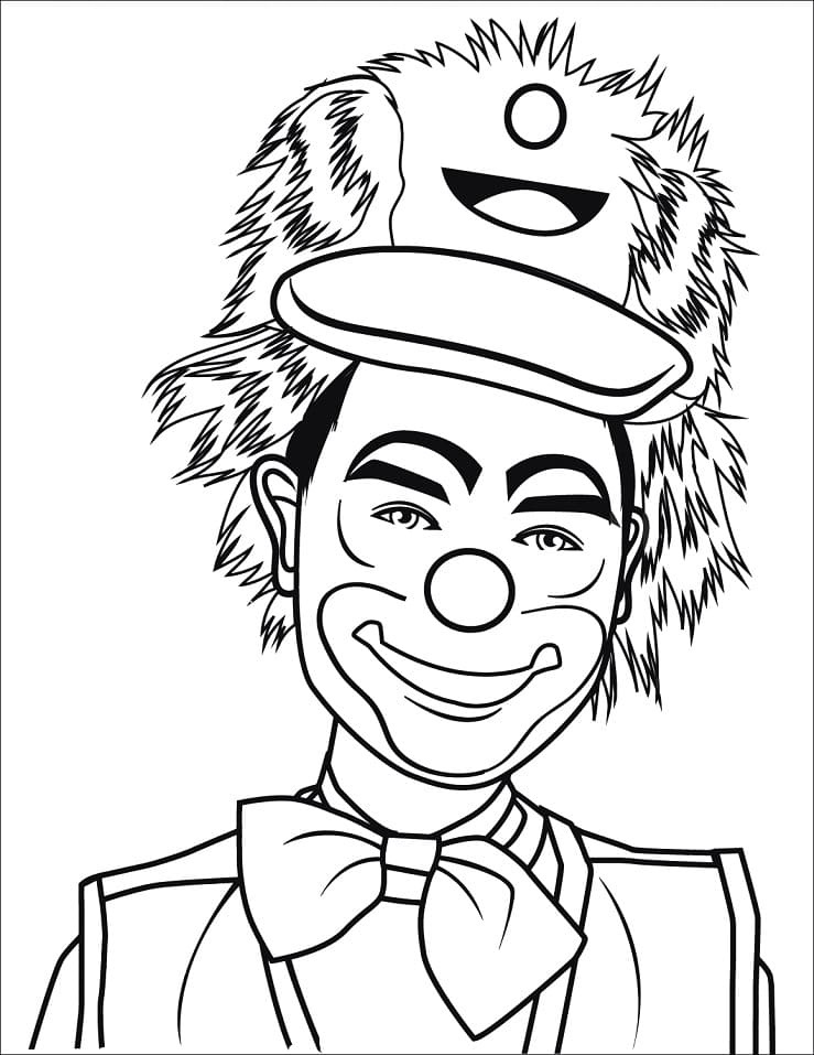 Coloriage garçon clown 2