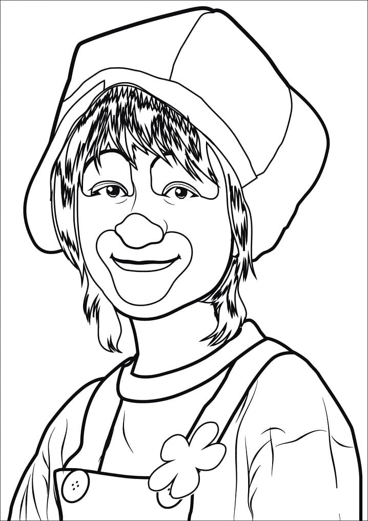 Coloriage garçon clown